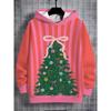 Child Sweatshirt Christmas Hoodie Cartoon Kawaii Santa Claus Print Sweatshirt for Girls Funny Holiday Party Clothes for Children