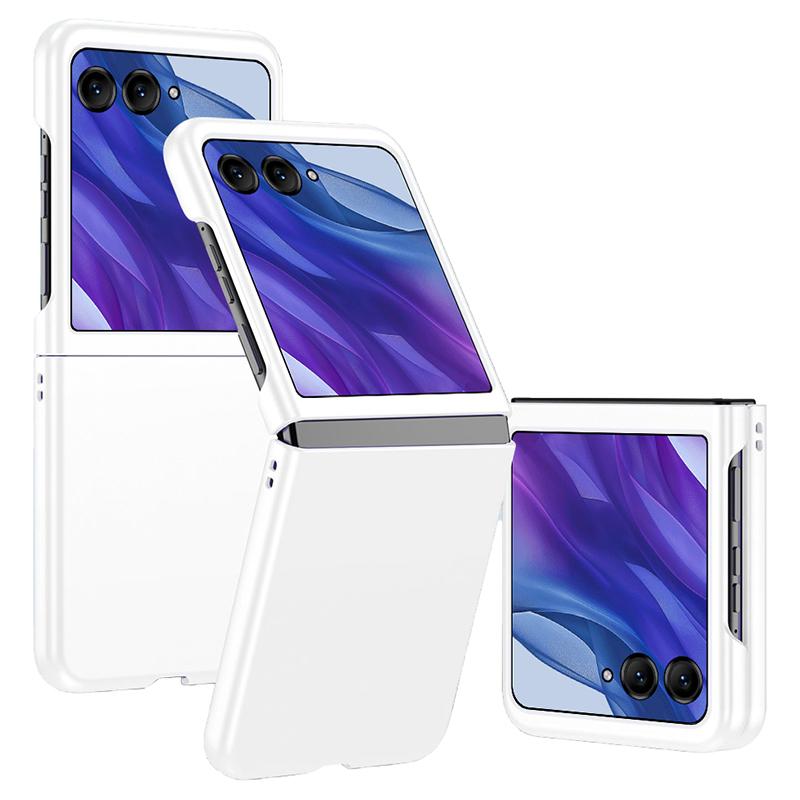 

For Motorola Razr 50 Ultra 5G Case Skin-Touch Rubberized Hard PC Phone Cover White
