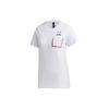Adidas T Shirts Women's White Crew Neck Moderate Straight Fit GL5645