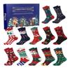 3D 24 Pairs Christmas Socks Advent Calendar Christmas Socks Gift For Xmas Party Gifts ,Random Pattern,