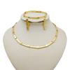 Luxe Keuze Goudkleurige Dames Sieraden Sets Ketting Oorbellen Armband Ringen Sets Elegante Set Ethiopië Dubai Bruiloft Feest Cadeaus