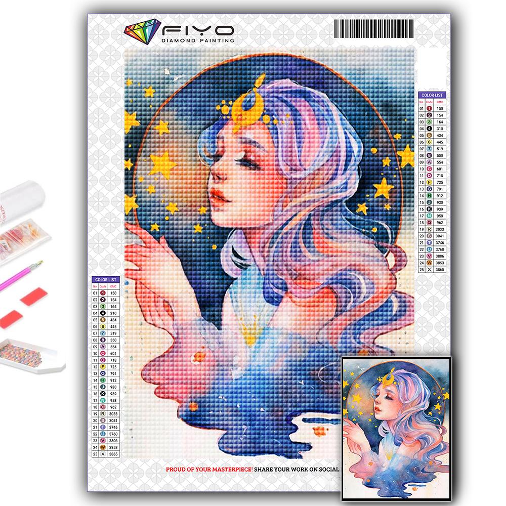 

Полный 5D Diy Алмазная картина Цветок и девушка 5D Алмазная картина Full Square 20X30CM