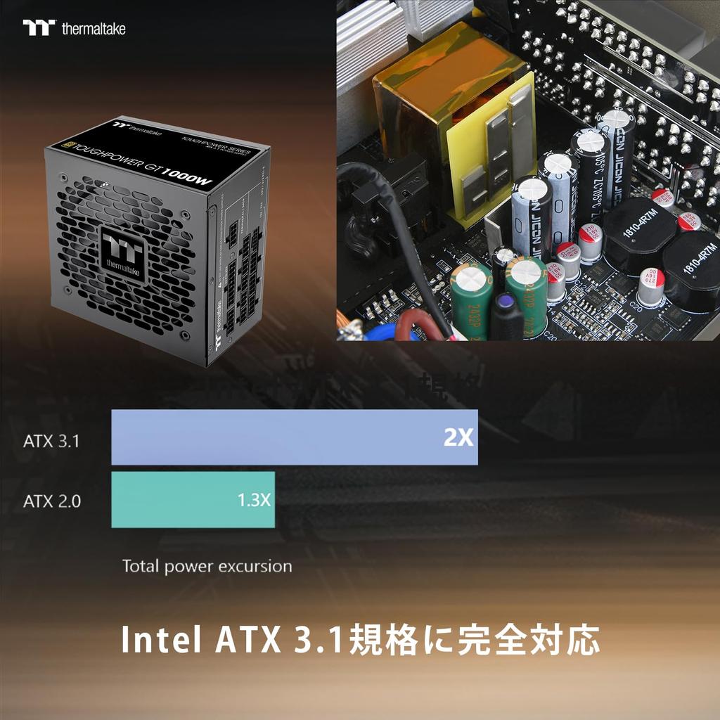 Thermaltake TOUGHPOWER ATX Express Compatible 80PLUS GOLD PC Power Supply Unit PS1614 GT/1000W 3.1/PCI 5.1 PS-TPT-1000FNFAGJ-3