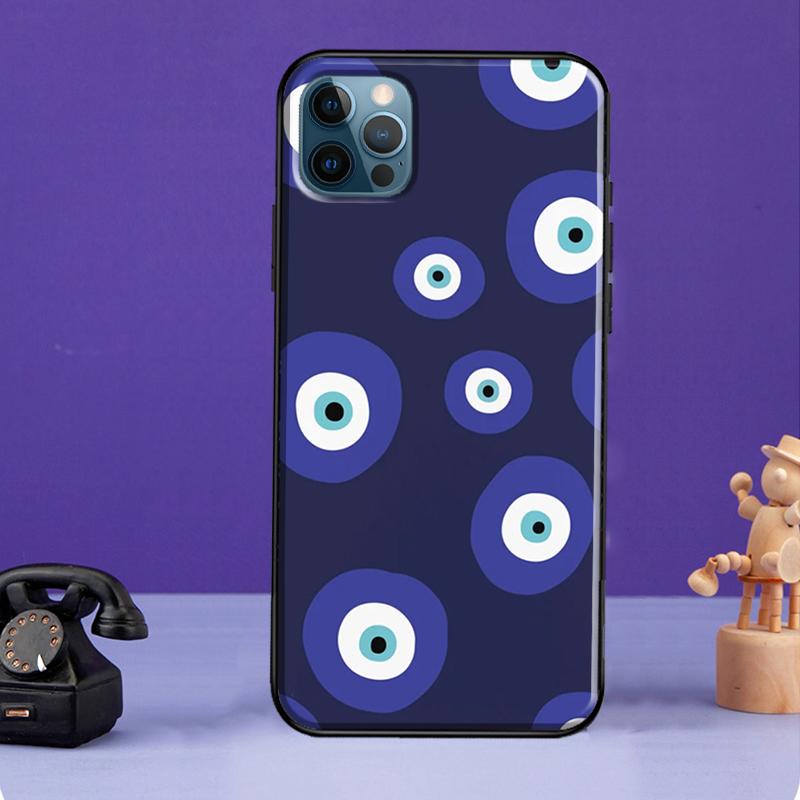 Big Eyes Cartoon Pattern Phone Case For iPhone 11 14 13 Pro Max XS XR X SE 2020 5S 6S 7 8 Plus 12 Mini Back Cover