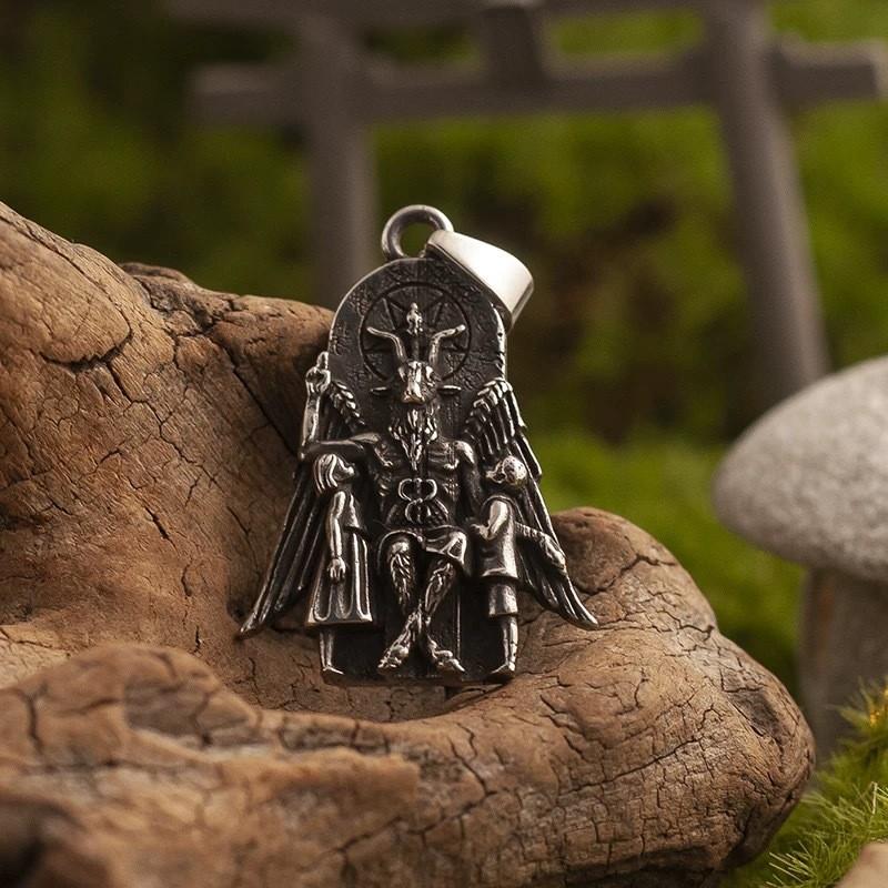 Anubis Mythology Pendant Necklace With Geometric Design For Gothic Fashion Enthusiasts