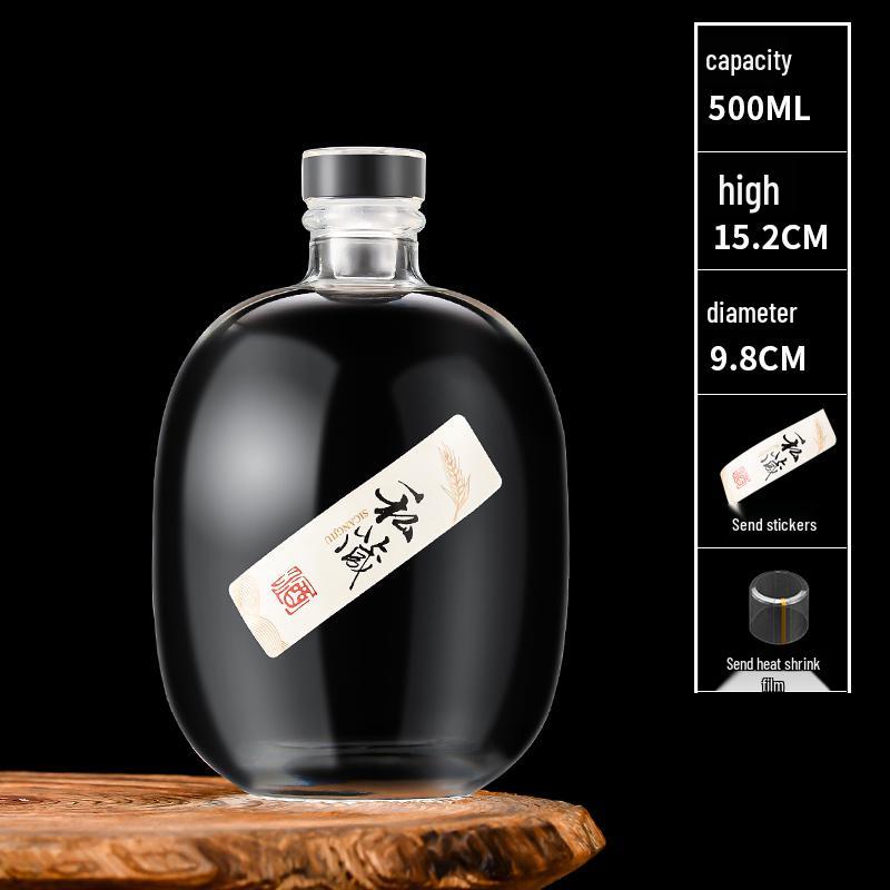 Transparent Glass Wine and Baijiu Infusion Bottle with Sealed Cap for Home Use