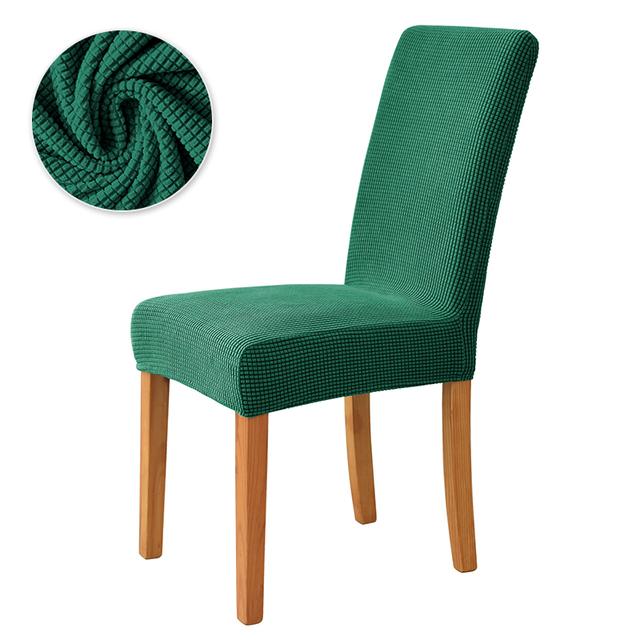 Polar Fleece Dining Chair Covers Stretch Removable Washable Chair Slipcover Big Elastic Chair Cover For Dining Room Home Decor
