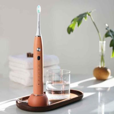 Danmi Clean Care Tragbare elektrische Schallzahnbürste DA-CL200 (Wählen Sie 1 von 2 Typen) (Koralle/Dunkelgrün)