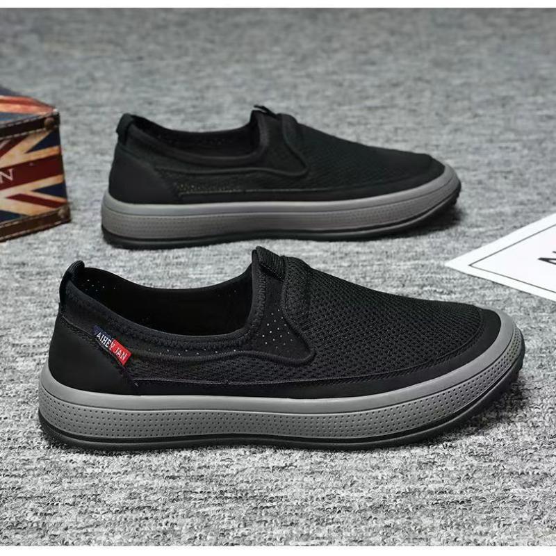 Herrenschuhe Sommer 2024 Alte Peking Stoffschuhe Mesh-Oberfläche Super Atmungsaktiv Herren Sommer Atmungsaktive Sport Mesh-Schuhe