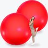 Leitee 2 Pcs 72 Inch Giant Balloons Round Latex Large Human Egg Jumbo Balloons Inflatable Air Decorations for Birthday Party Wedding Engagement(Red)