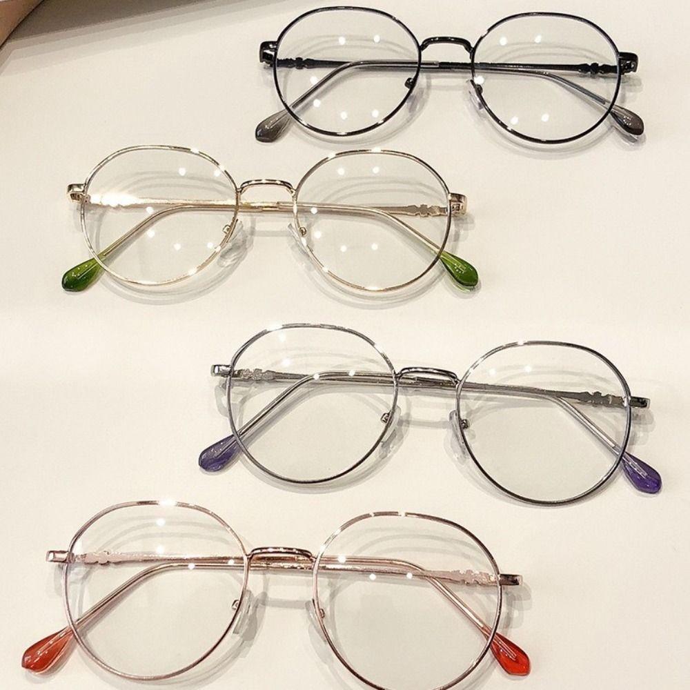 Fashion Round Anti-Blue Light Blocking Women Designers Eyeglasses Optical Spectacle Computer Eye Protection Glass Office Eyewear