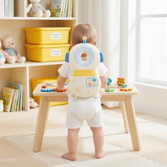Zaino Protettore per la Testa del Bambino Yousheng, Imbottitura Morbida Riempita Previene le Cadute all'Indietro dei Neonati, Carino Zaino Cuscino Animale di Peluche per la Sicurezza della Testa dei Bambini Piccoli