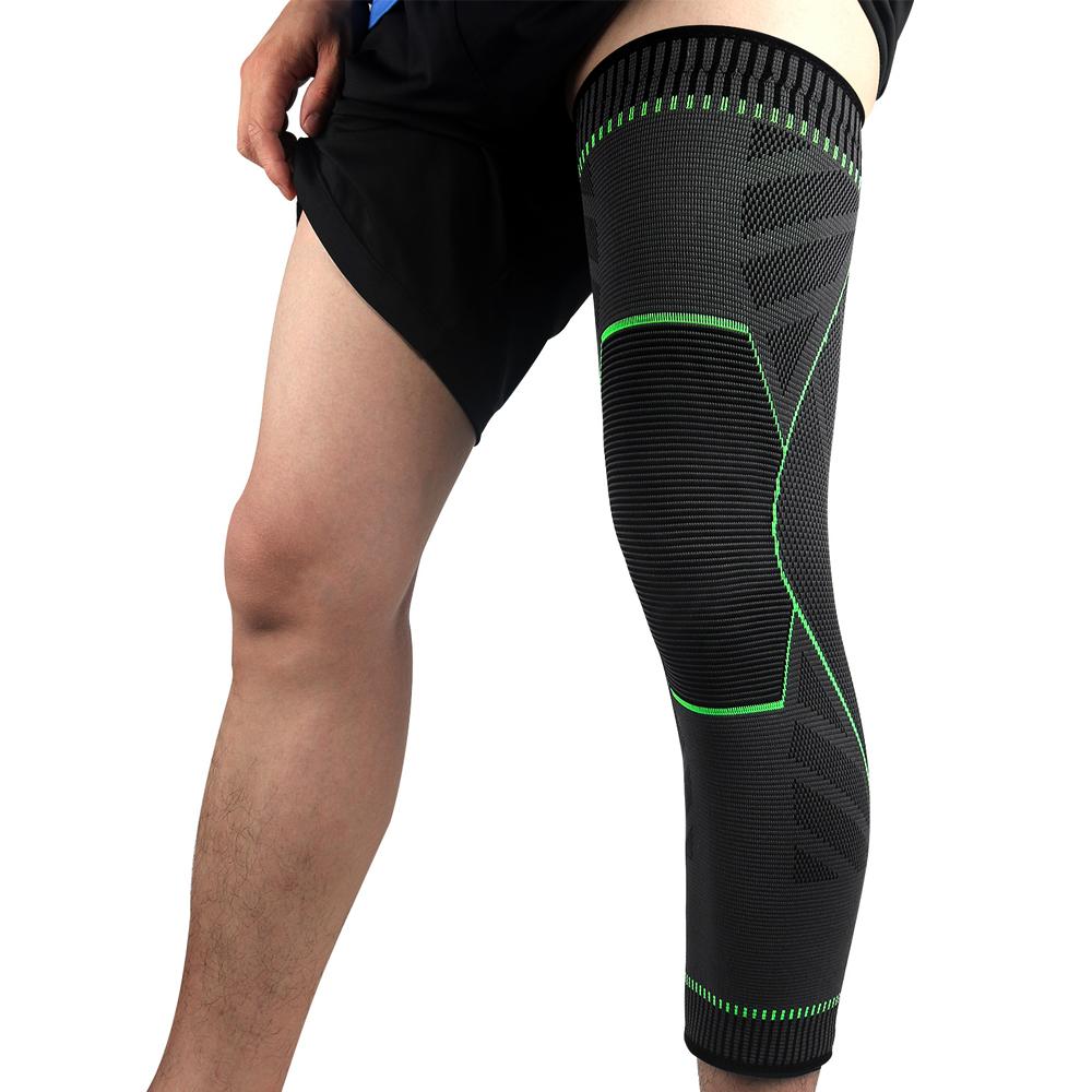 1Pcs Long Knee Brace, Full Leg Compression Sleeve for Men Women, Ultra Long Knee Sleeves for Running, Basketball, Varicose Veins