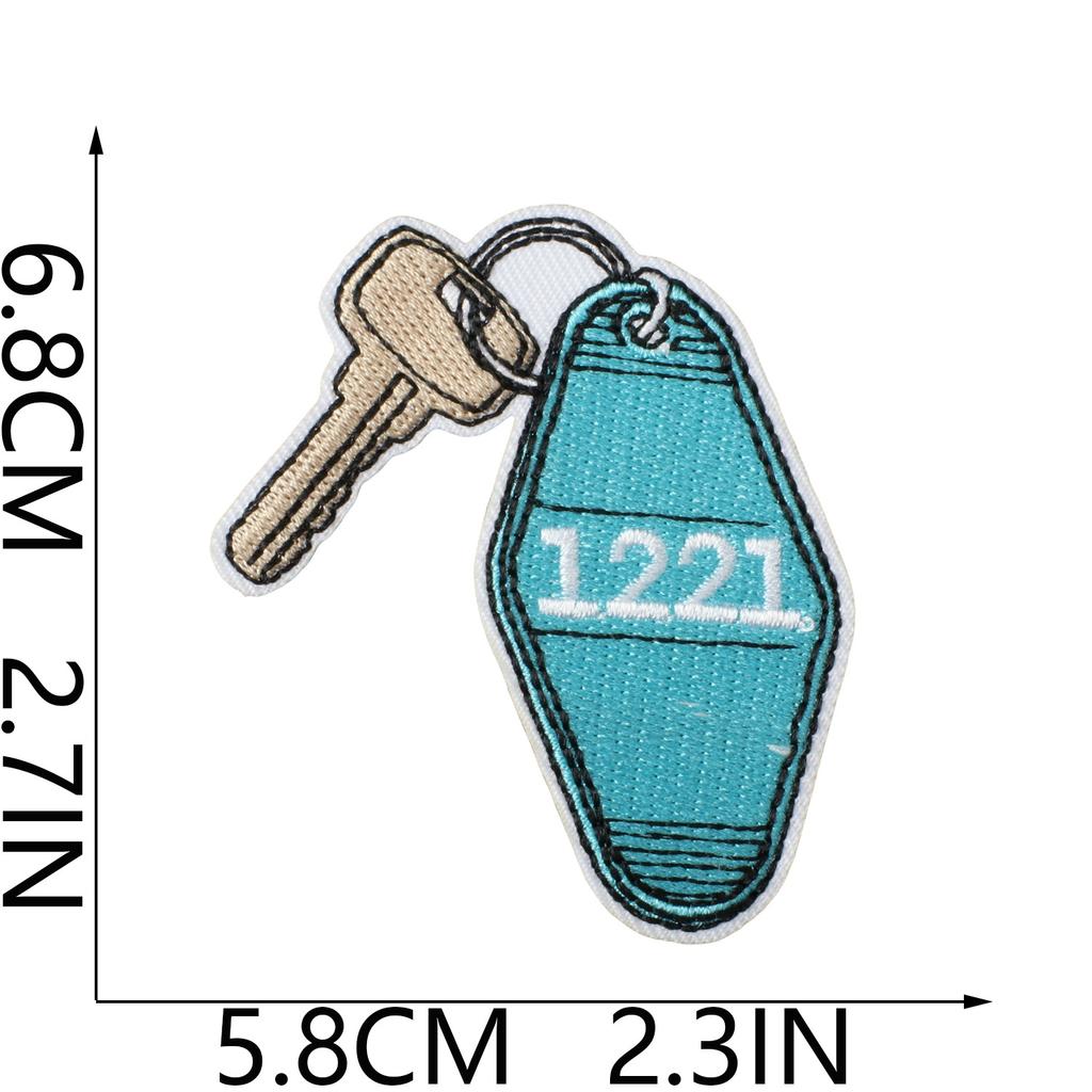 Showdown Embroidery Cloth Sticker Clothes Decoration Sublimation Patch Sticker Love Computer Embroidery Label Cartoon Key Card