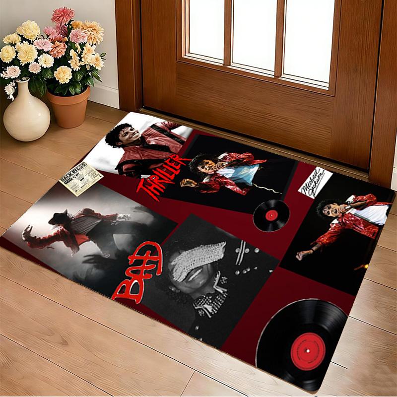 Michael Jackson Wohnzimmer rutschfester Bereichsteppich Weicher Teppich für Schlafzimmer Spielzimmer Kinderzimmer Sofa Büro Heimdekoration Fußmatte
