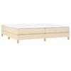 Boxspringbett mit Matratze Creme 200x200 cm Stoff