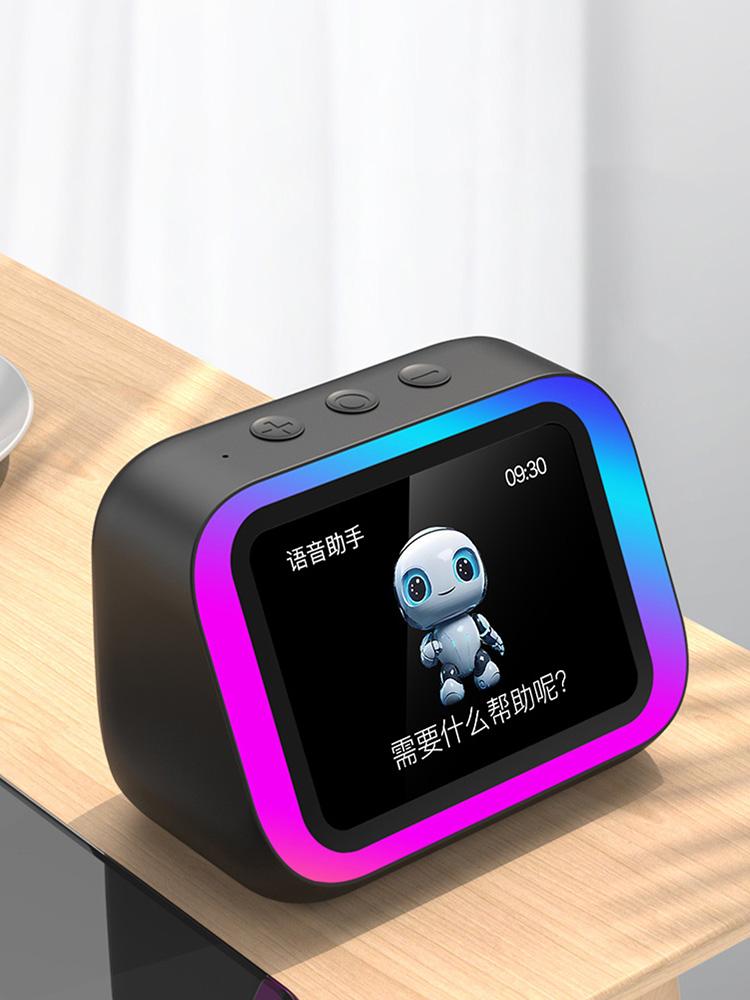 Smart Speaker Voice Assistant Portable BT Speaker with RGB Lights Home Speaker for Home