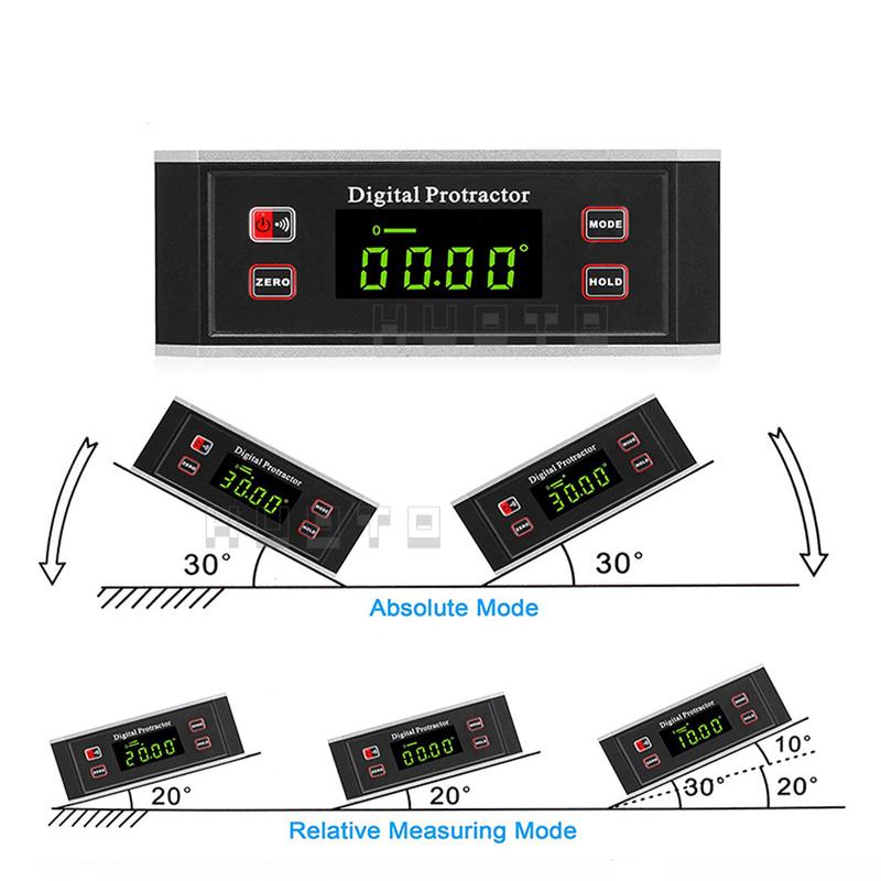 Multifunctional Aluminum Alloy Digital Level Box Electronic Angle Gauge Protractor Angle Finder Bevel Gauge With Magnetic Base