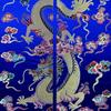 100x150cm Phoenix Tibetan Satin Imitation Brocade Fabric DIY Cheongsam Dress Fabric Double Phoenix Butterfly Dress Fabric