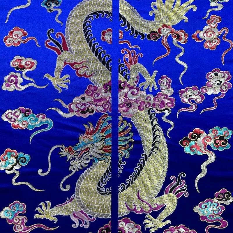 100x150cm Phoenix Tibetan Satin Imitation Brocade Fabric DIY Cheongsam Dress Fabric Double Phoenix Butterfly Dress Fabric