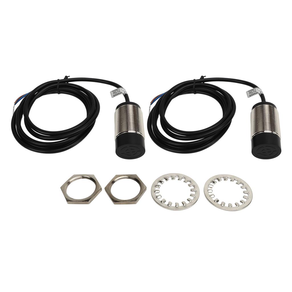 2 Set Proximity Sensor Switch Waterproof NPN DC 2 Wire Normally Closed NC 15mm Distance Proximity