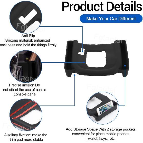 Central Control Gear Shift Panel Silicone Trim Cover Compatible with Subaru Forester 2025, Gear Shifter Console Anti-Scratch Protective Pad Cover