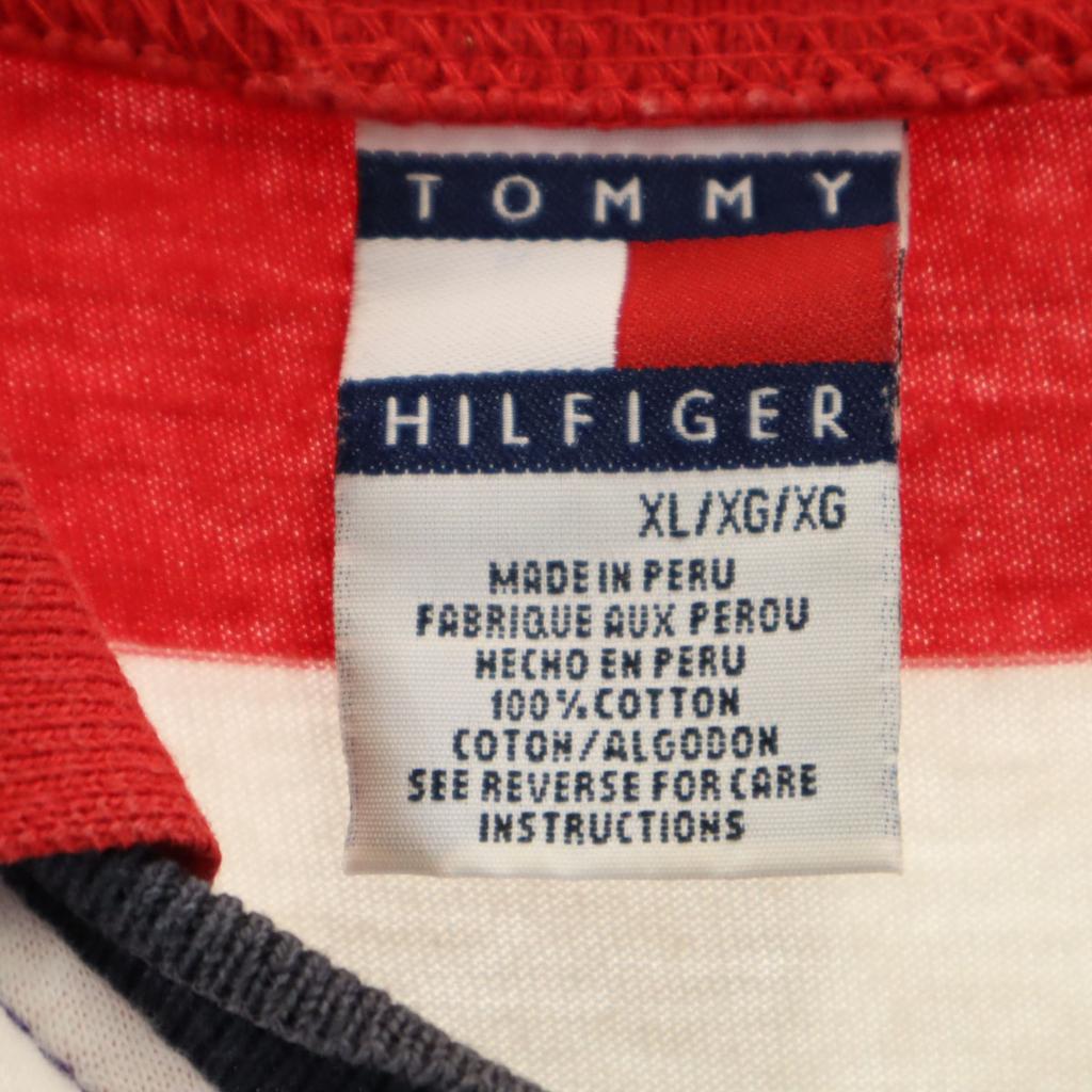 TOMMY HILFIGER Old Peruvian Border Pattern Short sleeve V neck Polo shirt Men's Used