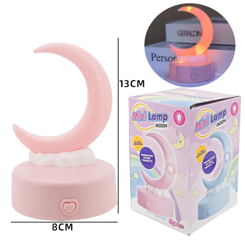 Crescent Moon Night Light: Cute DIY Table Lamp with Eye Protection - Perfect for Creating Atmosphere or As a Holiday Gift