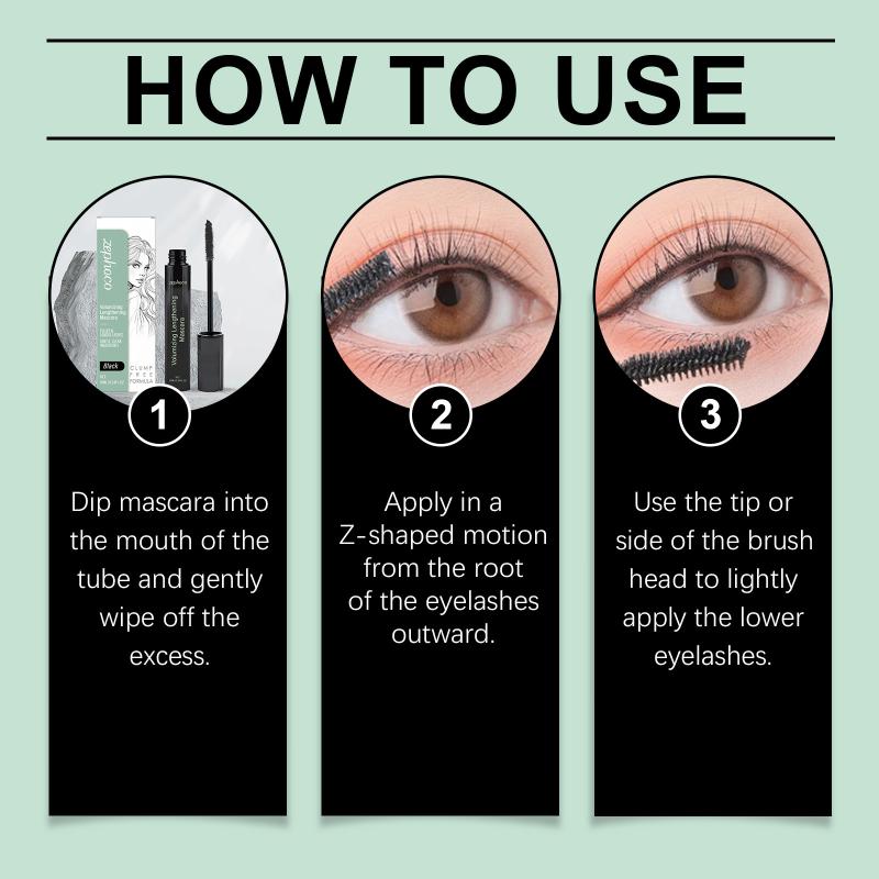 New Eyelashes Lengthening Mascara Waterproof Long Lasting Lash Black Eyelashes Extension Make Up 4D Mascara Black