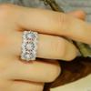 Bridal Wedding Rings Luxury 925 Sterling Silver Hollow Out Design Chic Accessories for Women Engagement Band New Fashion Jewelry