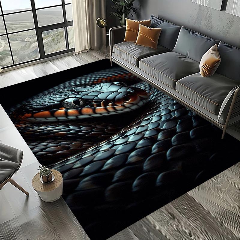 Sofa do salonu Mata wejściowa do kuchni Dywany o dużej powierzchni Drukowanie 3D Wzór zwierzęcy wąż Dywan Mata podłogowa na balkon antypoślizgowa