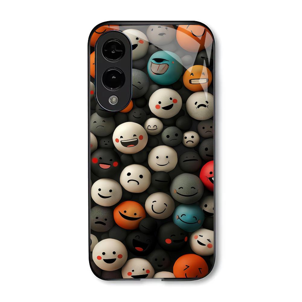 Smile Face Exquisite Luxury High-end PhoneCase Glass PhoneCase for Samsung Galaxy S26 S25 S24 S23 S22 S21 FE,Ultra,Plus