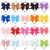 10Pcs  Color Grosgrain Ribbon Bows Elastic Hairties Hair Bands Girls Spring Head Rope Hair Accessories