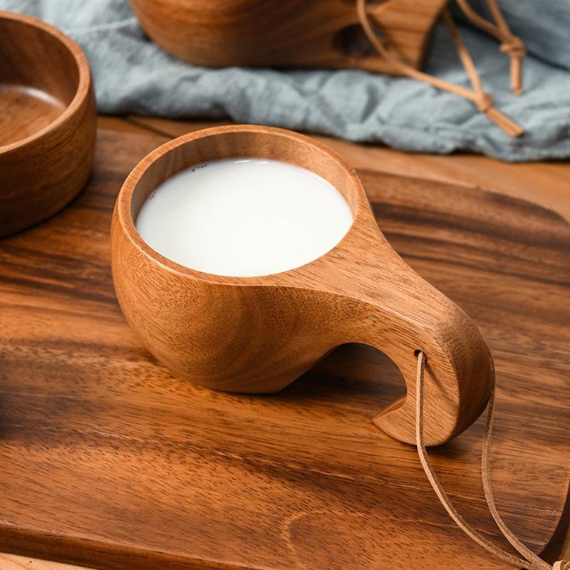 Kaffeelöffel aus Naturholz/Kaffeebrühbecher mit präziser Messung für gleichmäßiges Brühen und natürliche Holzmaserung