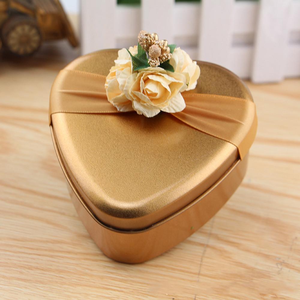 

1 шт. Металлическая коробка для хранения, упаковка, подарочная коробка, коробка для шоколадных конфет с цветочным декором, украшение на день святого валентина, свадьбу, вечеринку из жести Other