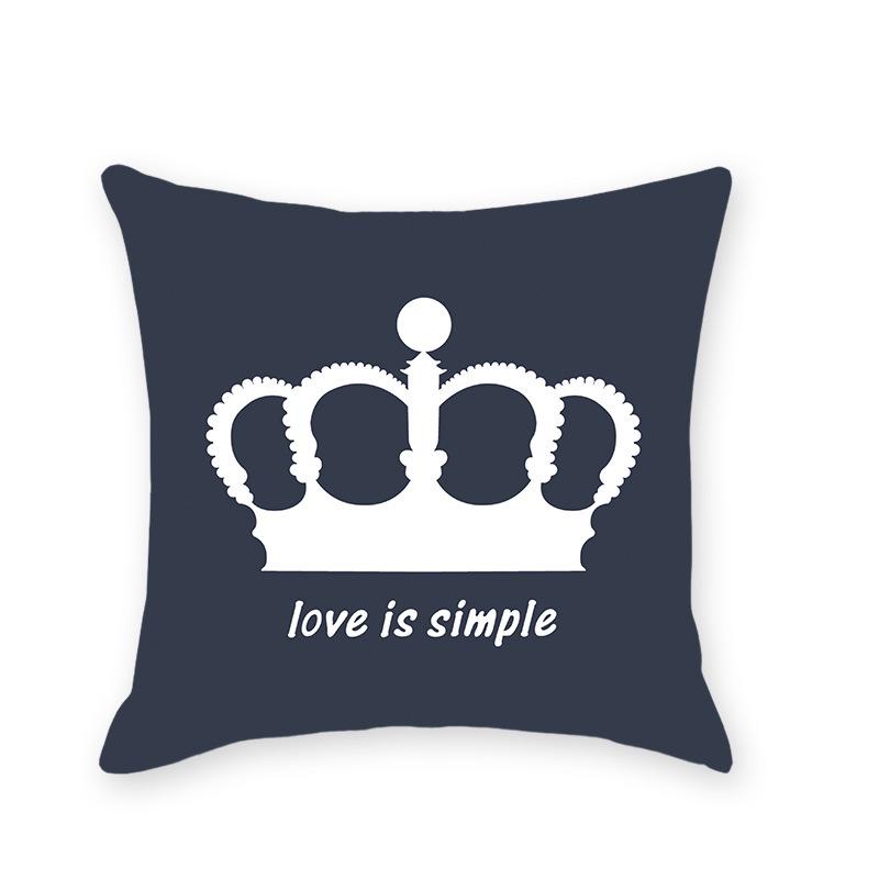 INS Style Faux Soft Throw Pillow Cover - Letter Print Home Decor for Sofa & Living Room