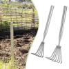 Hand Rake Portable Firm Grip Compact Stainless Steel Garden Rake Claw Rake Cultivator for Loosening Soil Beach Weeding Planting