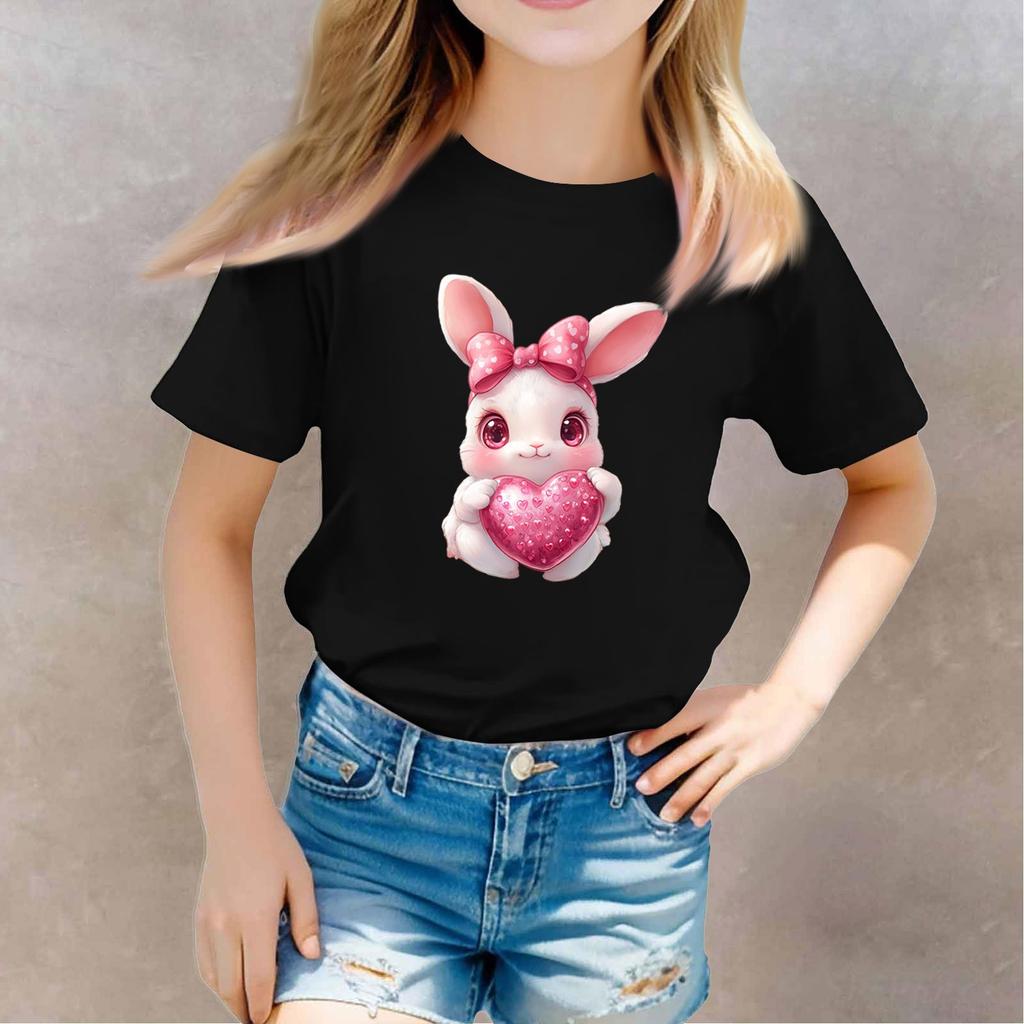 Småbarn Jente Gutt T-skjorter Barn Topp Gutter og Jenter Trykt kortermet T-skjorte