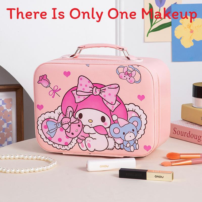 Cute Cartoon Makeup Bag With Large Capacity And Mirror For Daily Travel And Gift