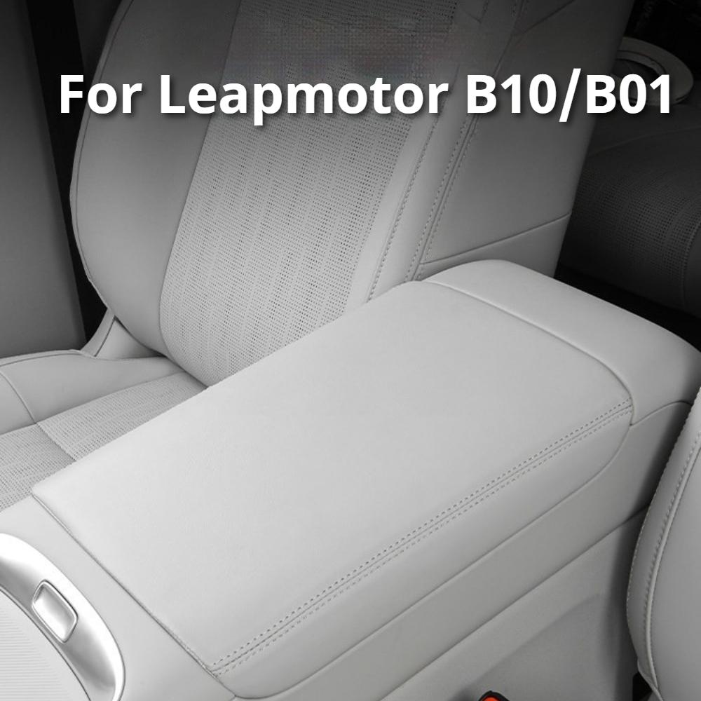 Fit For Leapmotor B10 B01 Car Specialized Leather Armrest Box Cover Protective Case Armrest Box Mat Modification Decoration