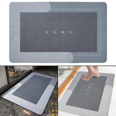 60x40cm Kitchen Oil-proof Mat Super Absorbent Bath Mat Quick Drying Bathroom Carpet Non-slip Toilet Floor Mats Nappa Leather