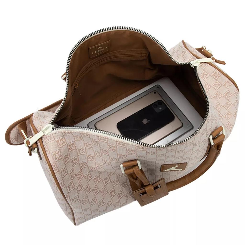 Jordan Polyester Gym Bag, One Shoulder Crossbody Bag, Travel Bag Unisex Beige Jordan JD2413019AD-001
