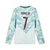 Puma Camisa de Jogo Fora Fpf Réplica Manga Longa Jogador Seleção Nacional de Portugal Versão Fã Fora Ronaldo 7 Bloco de Cores Pulôver Camisa de Futebol 788147-77