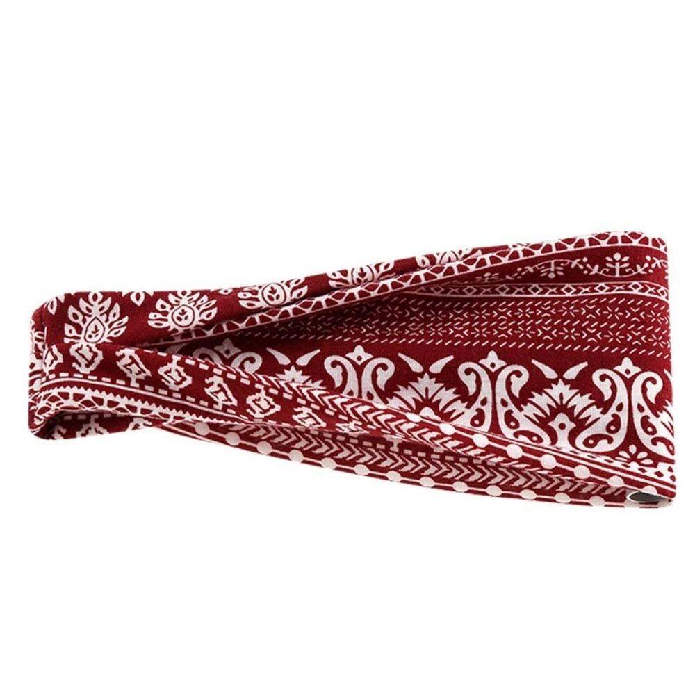 Sweat-absorbing Wide Hairband Non-slip Sports Cross Headband Fashion Hair Band