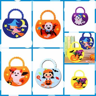 Children's Toys Non-woven Fabric Halloween Candy Bag Crafts Handmade Materials Handbag Diy Gift Basket Kids