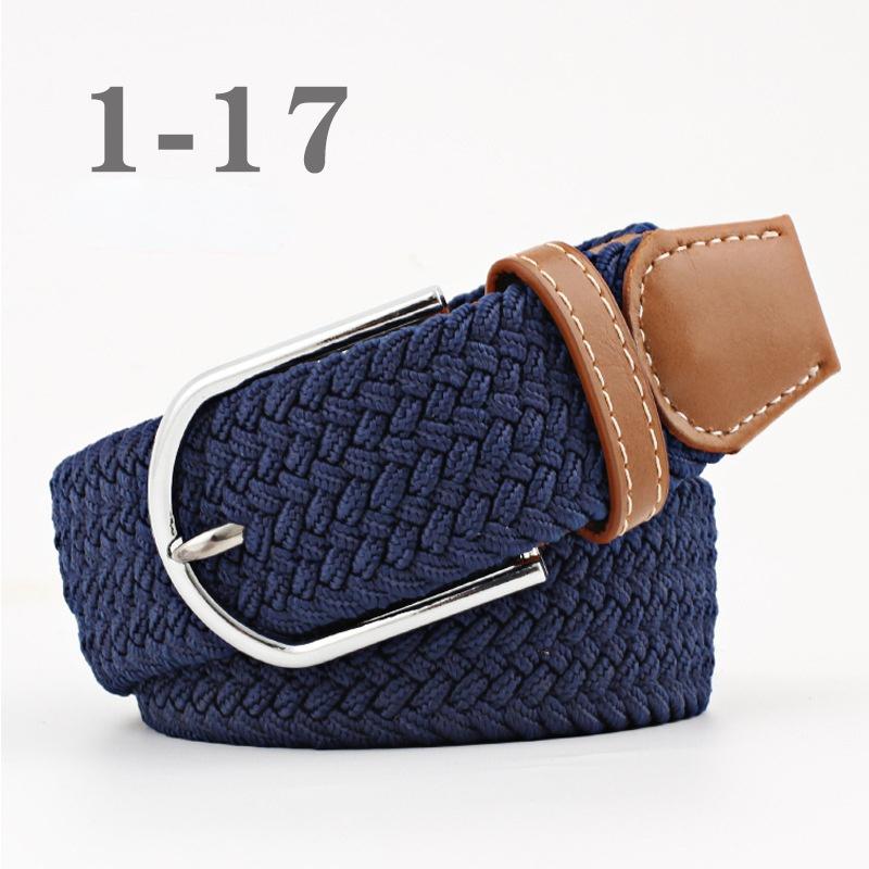 2026 New Fashion High Quality Explosive Women's Canvas Belt Men's Elastic Belt Casual Stretch Woven Pin Buckle Belt