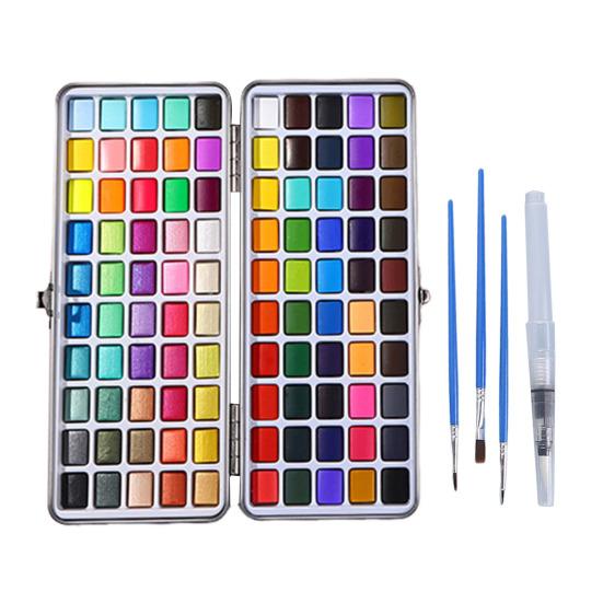 

Набор акварельных красок с кистью, портативный набор красок в коробке, карманные акварельные краски для художников-новичков, профессионалов, для путешествий, рисования на вечеринках. D