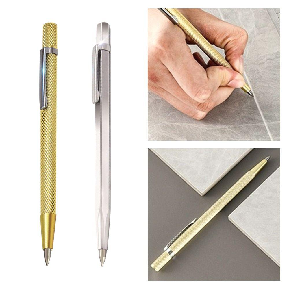 2Pcs Diamond Glass Steel Alloy Marking Pen Metal Tile Cutting Pen Metal Engraving