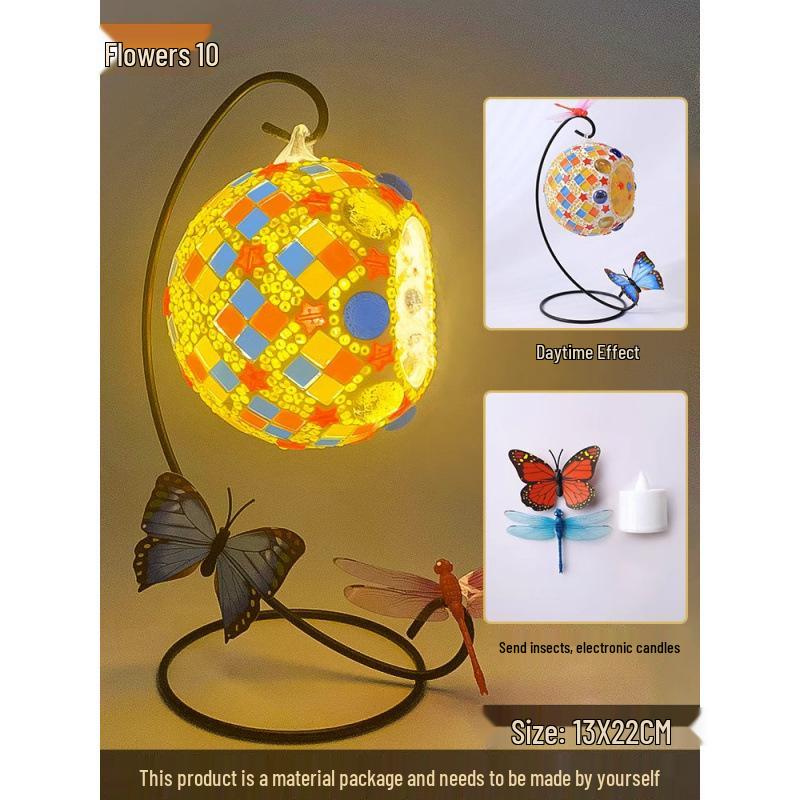 DIY Mosaic Candle Holder Kit: Parent-Child Interactive Decoration & Creative Team-Building Activity
