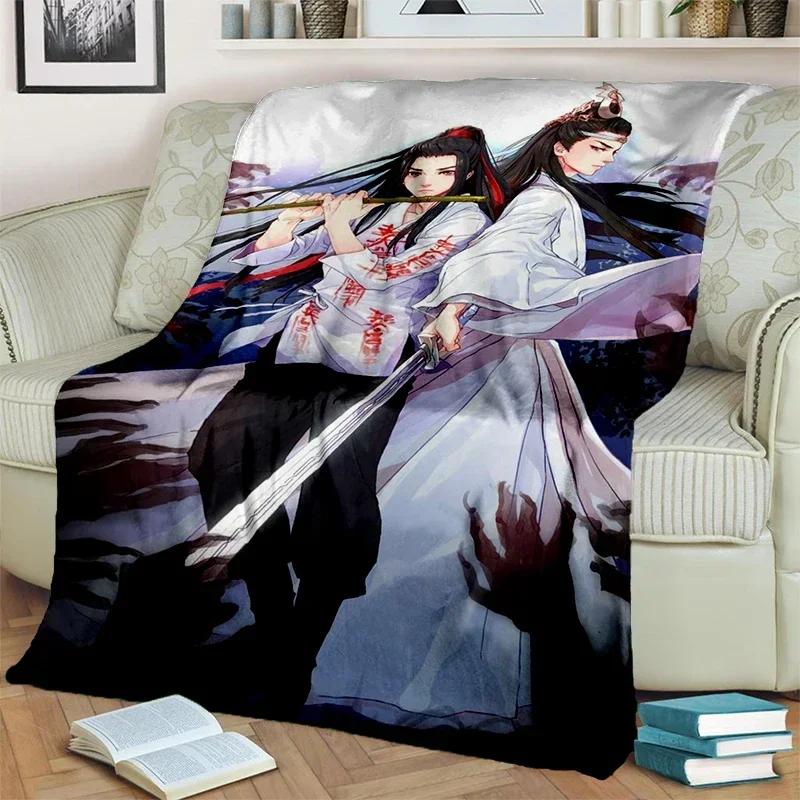 Drama The Untamed xiao zhan wang yi bo Weiche Überwurfdecke, Überwurfdecke, weiche Cartoon-bedruckte Tagesdecke, Tagesdecke, Sofa-Geschenk